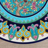 Plat en émaux de Longwy motif oiseau