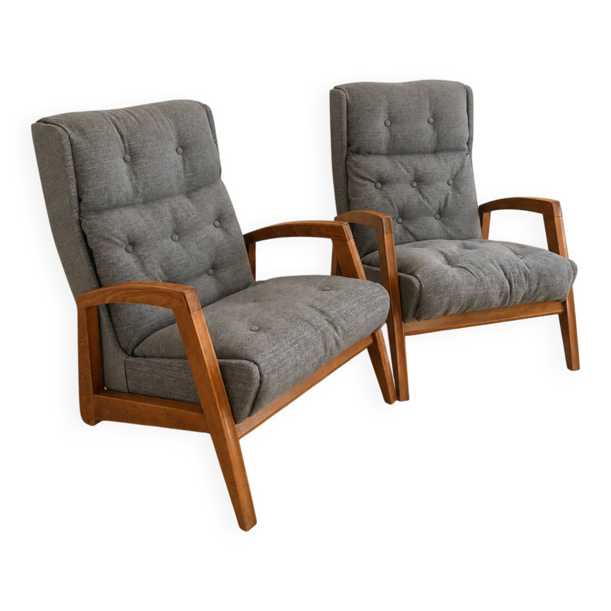 Pair of vintage armchairs by Jean-René Caillette for Steiner – Design f