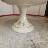 Beige/white porcelain compote from Royal Eelag with a rose pattern.