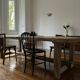 Kingstone farmhouse table in antique solid oak
