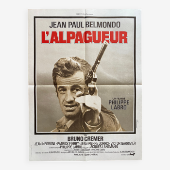 Affiche cinéma originale "L'Alpagueur" Jean-Paul Belmondo 60x80cm 1976