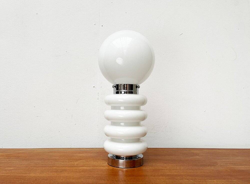 Space age glass table lamp from the mid-century by Carlo Nason for JBS, 1960s.