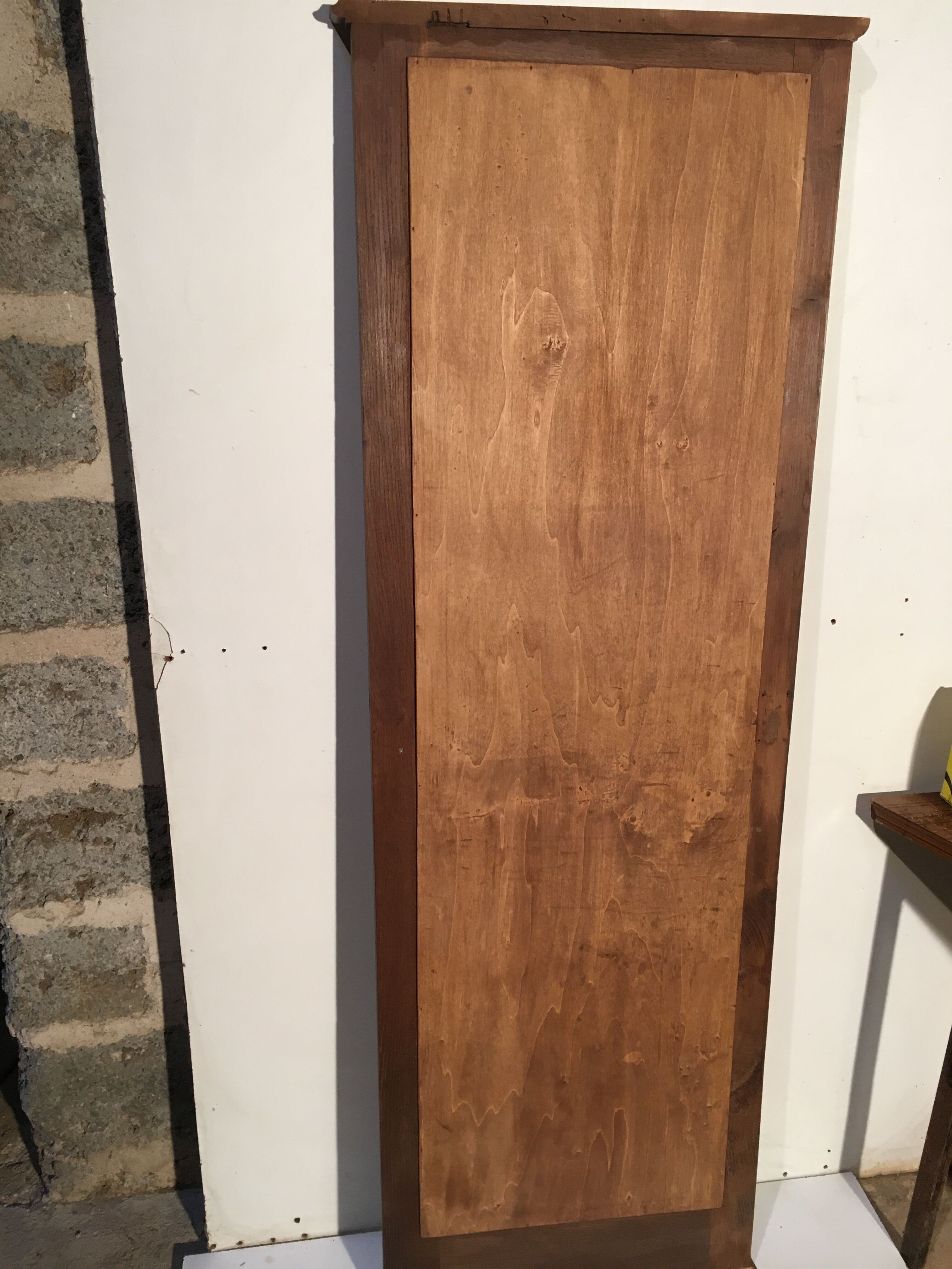 Bevelled mirror oak frame