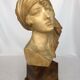 Sculpture alabaster 1900 by l romiti rebecca bust art nouveau double patina