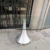 Design glass table. Kare. 1970/80