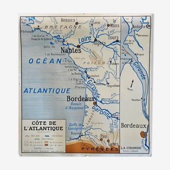 Rossignol school map France Atlantic coast