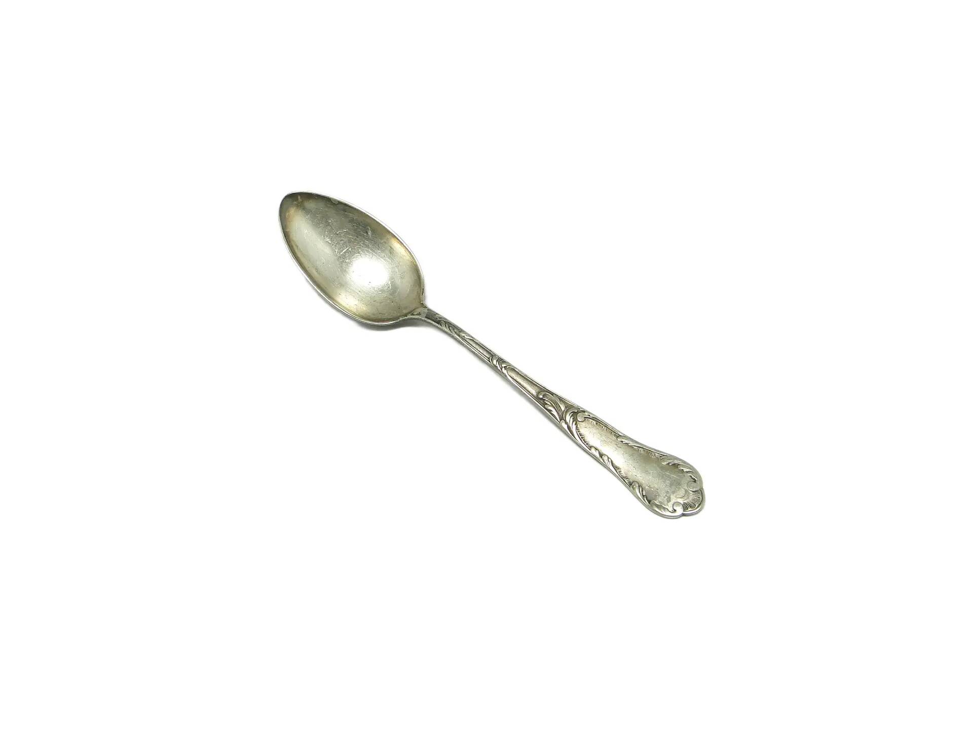 Sugar spoon, Art Nouveau, silver-plated brass, Poland, 1930s