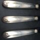 6 table knives in silver metal model coquille