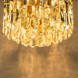 Murano glass light fixture in brass Palazzo, Kalmar, Austria, 1970s