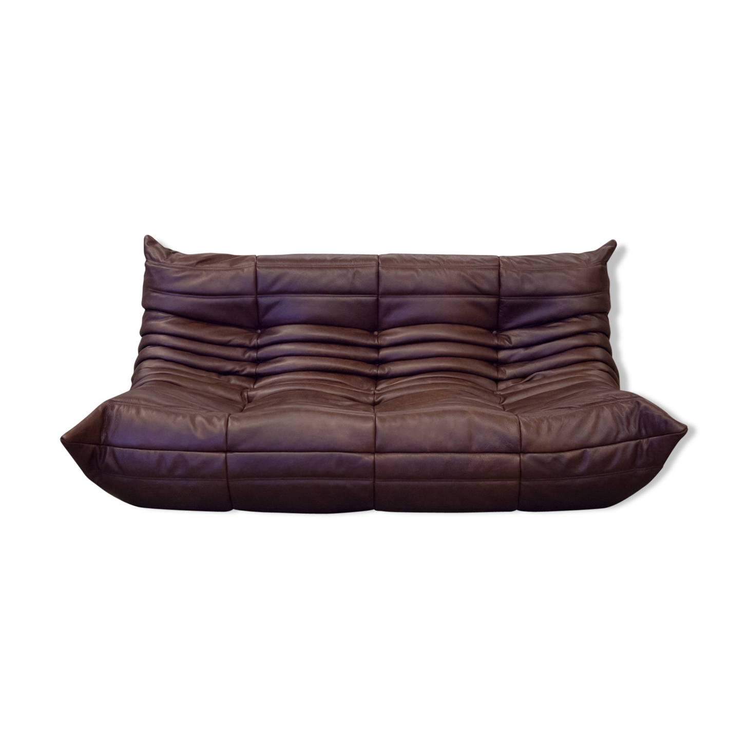 Sofa 3 places leather designed by Michel Ducaroy 1973