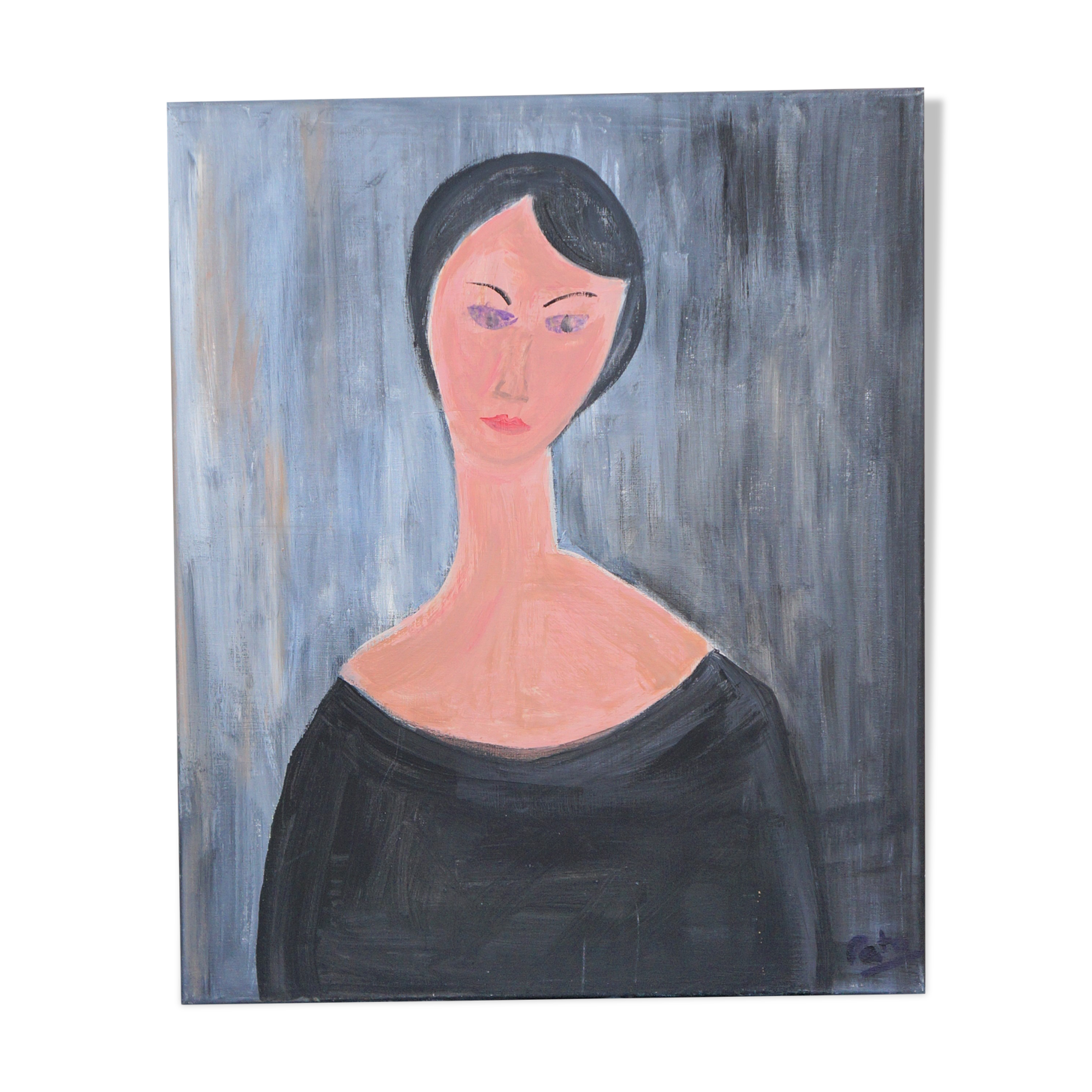 Oil painting of woman