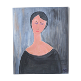 Oil painting of woman