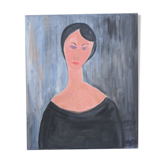 Oil painting of woman
