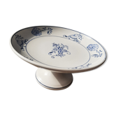 Compotier décor fleurs bleues St Armand