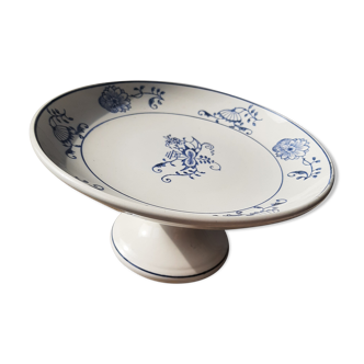 Compotier décor blue flowers St Armand