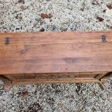 Wooden chest with lion paws