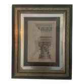 Gravure d’architecture ancienne — Chapiteau classique — Encadrement re