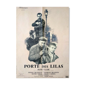 Affiche originale 1957 Porte des