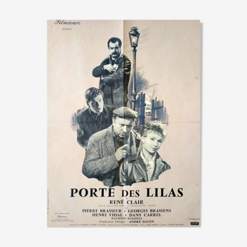 Original poster 1957 Porte des lilacs Georges Brassens René Clair