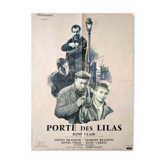 Original poster 1957 Porte des lilacs Georges Brassens René Clair