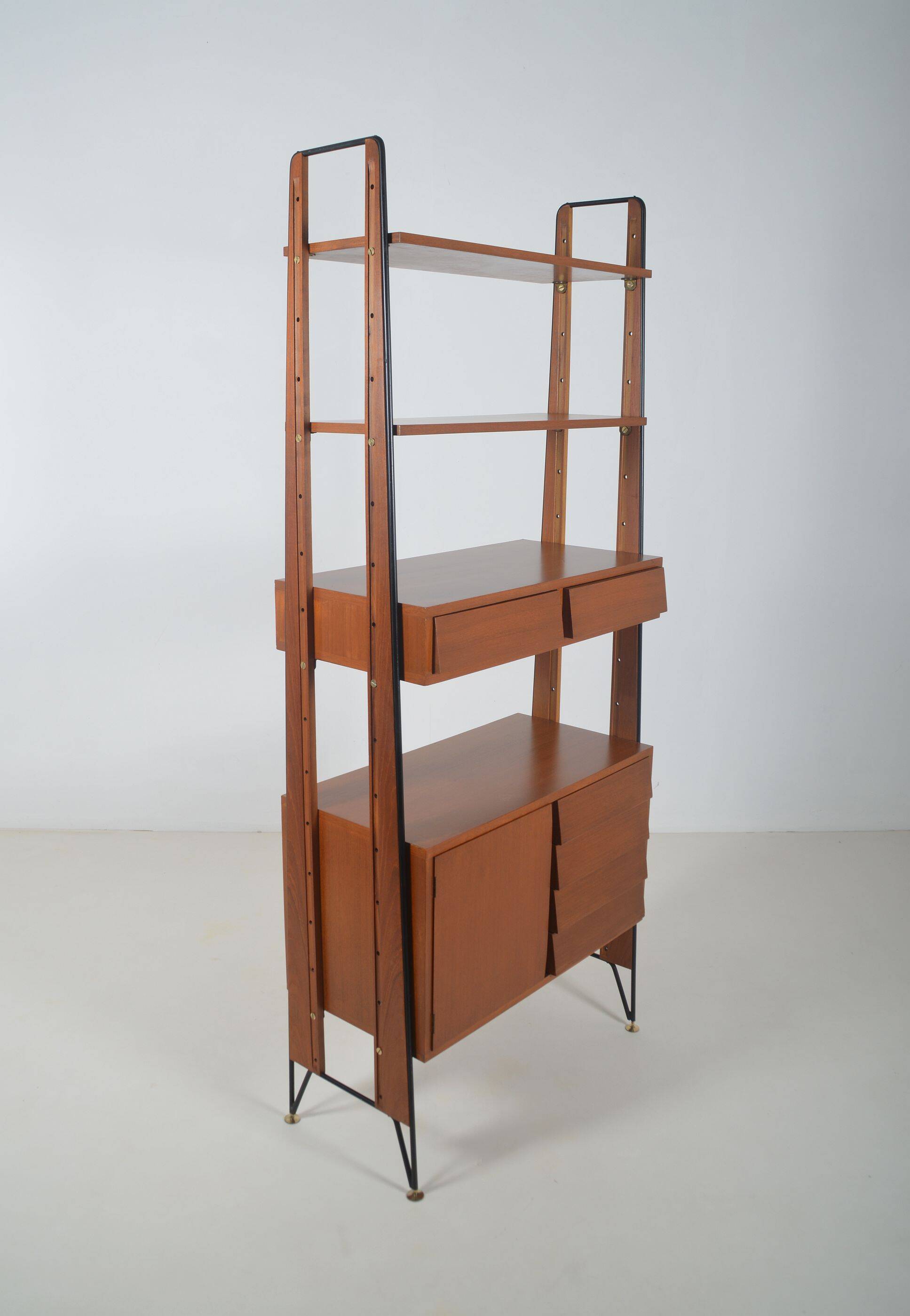Italian freestanding wall rack by ISA Bergamo, 1950s