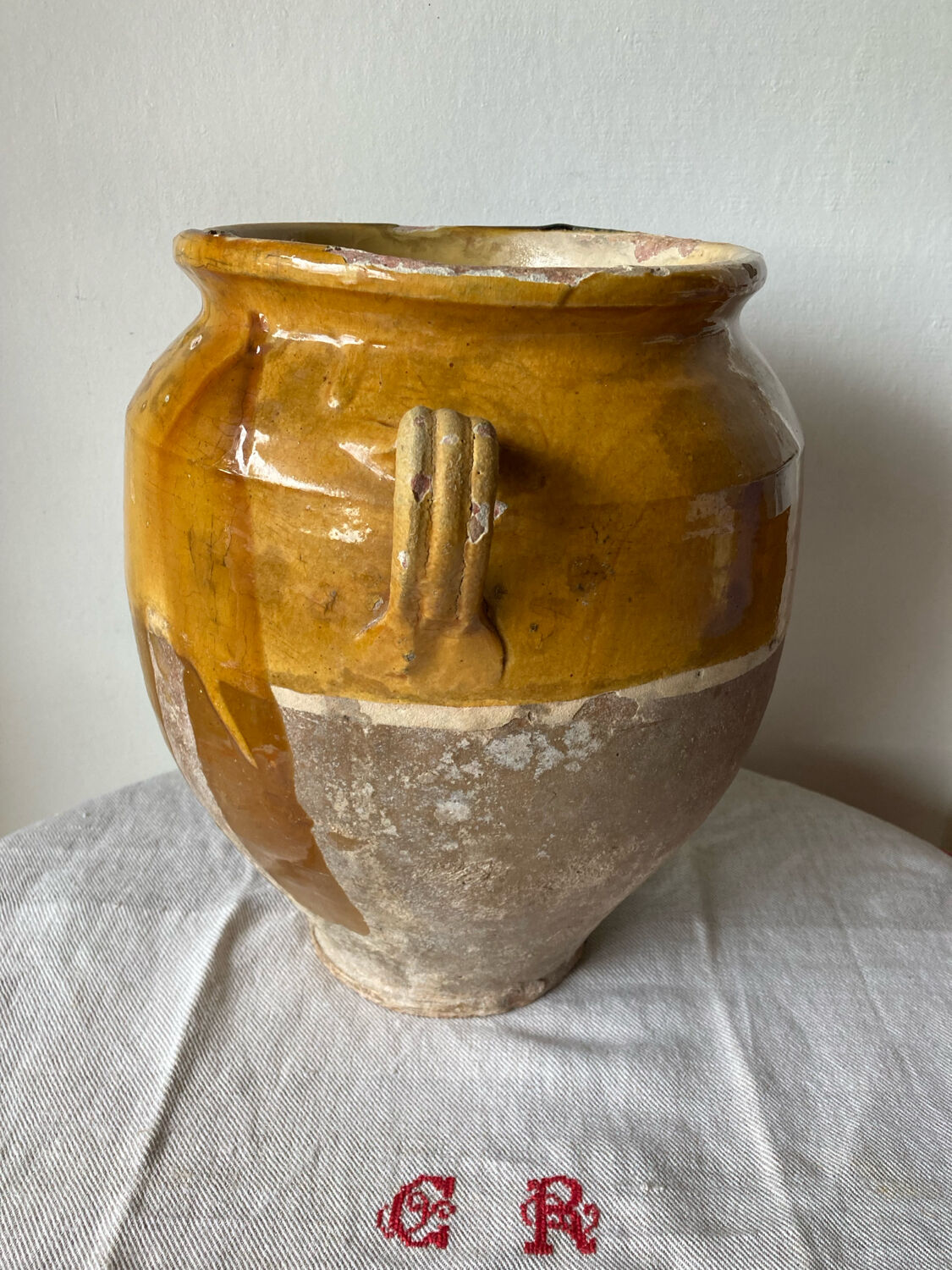 Large confit pot, salt cellar, late 19th century