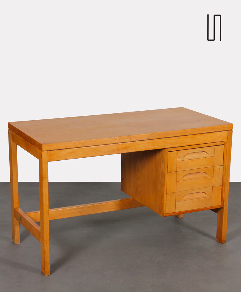 Vintage wooden desk from the 1970s
