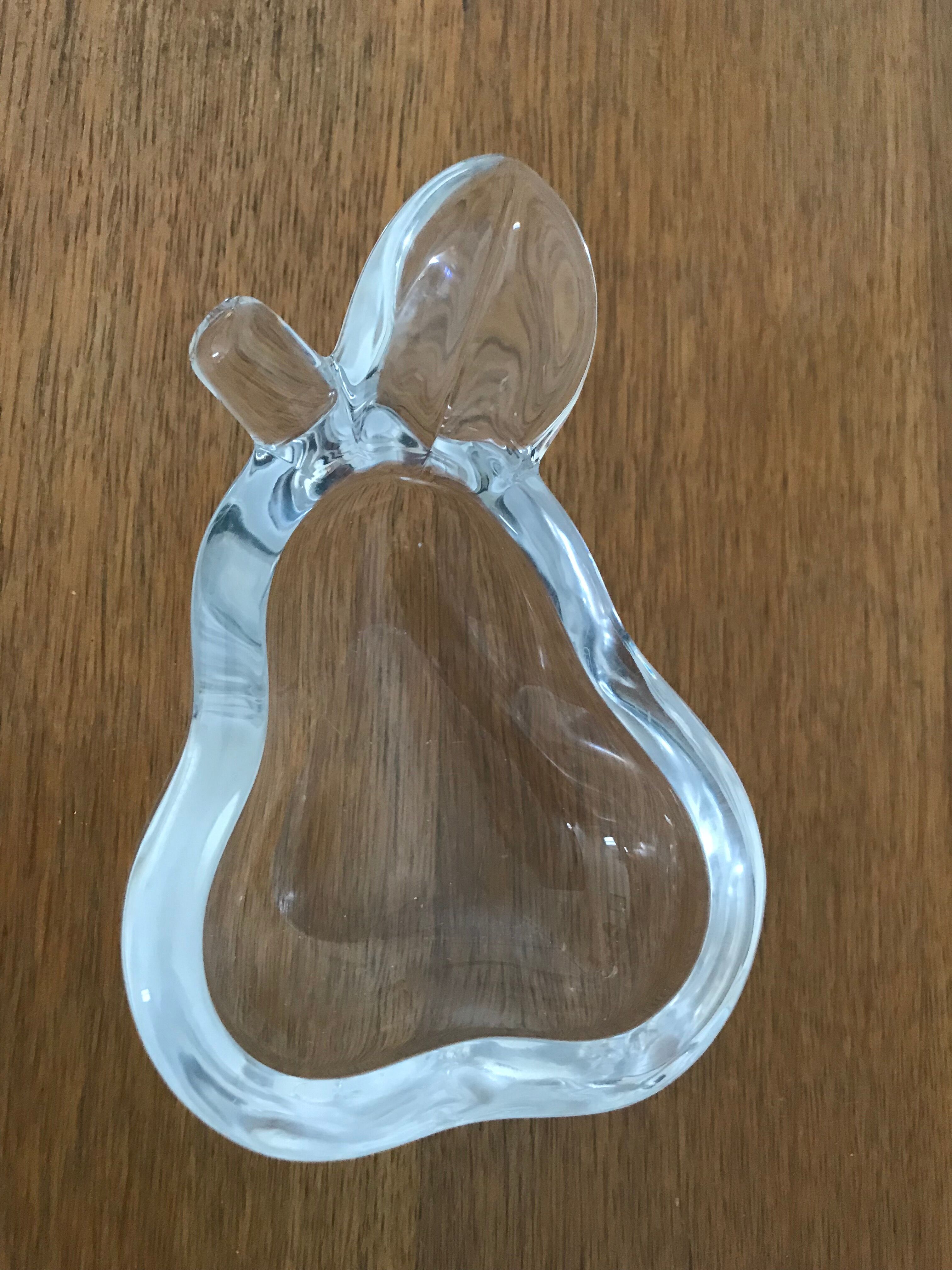 Pear crystal ashtray