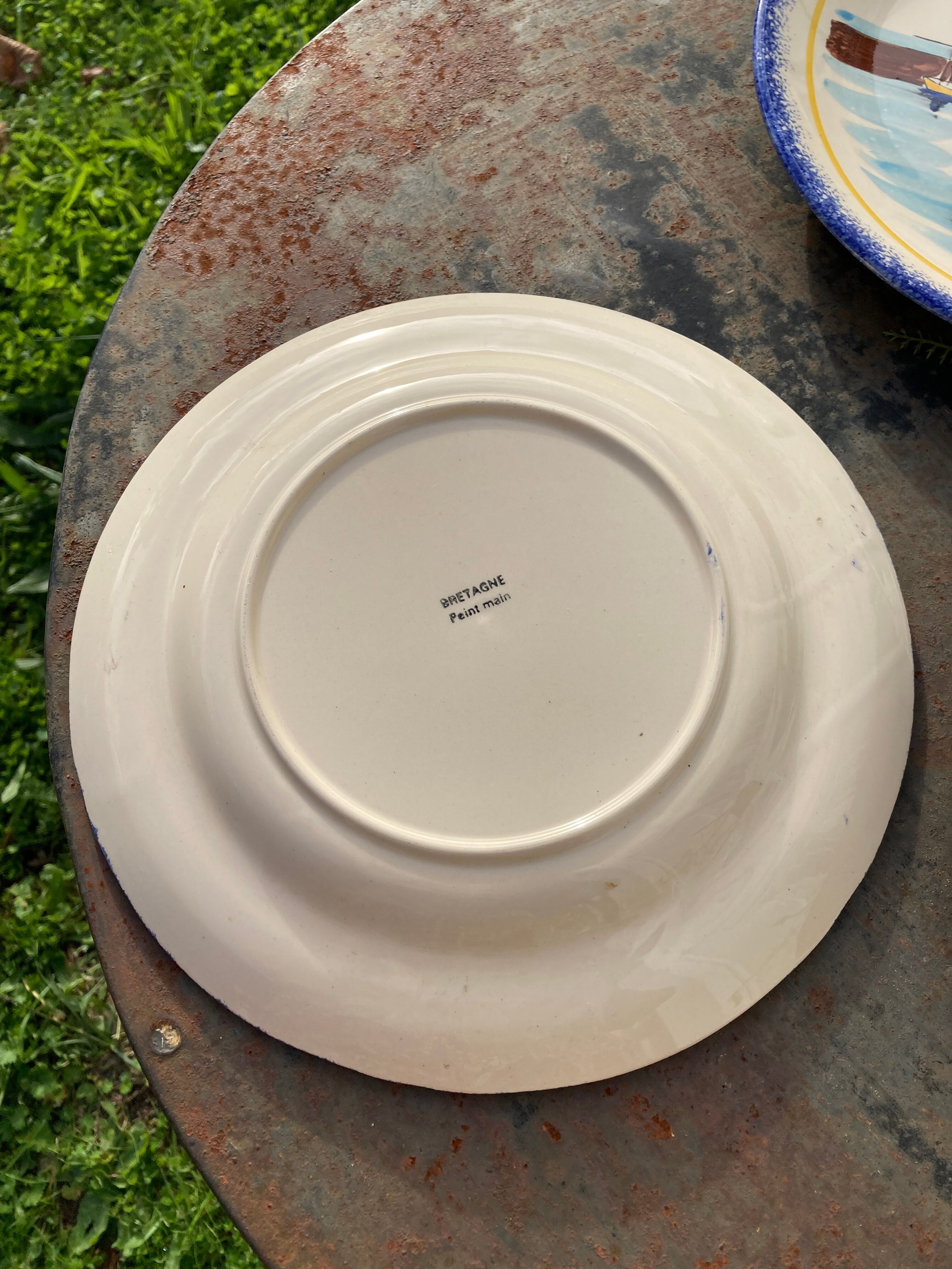 Quimper de Bretagne decorative plates with vintage characters