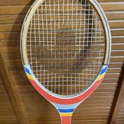 Vintage ADIDAS Cadet Wooden Tennis Racket + Sports Cover #E24