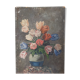 Table oil on cardboard the tulips hatched 30s