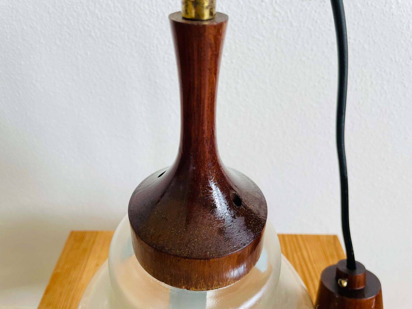 Mazzega style glass hanging lamp