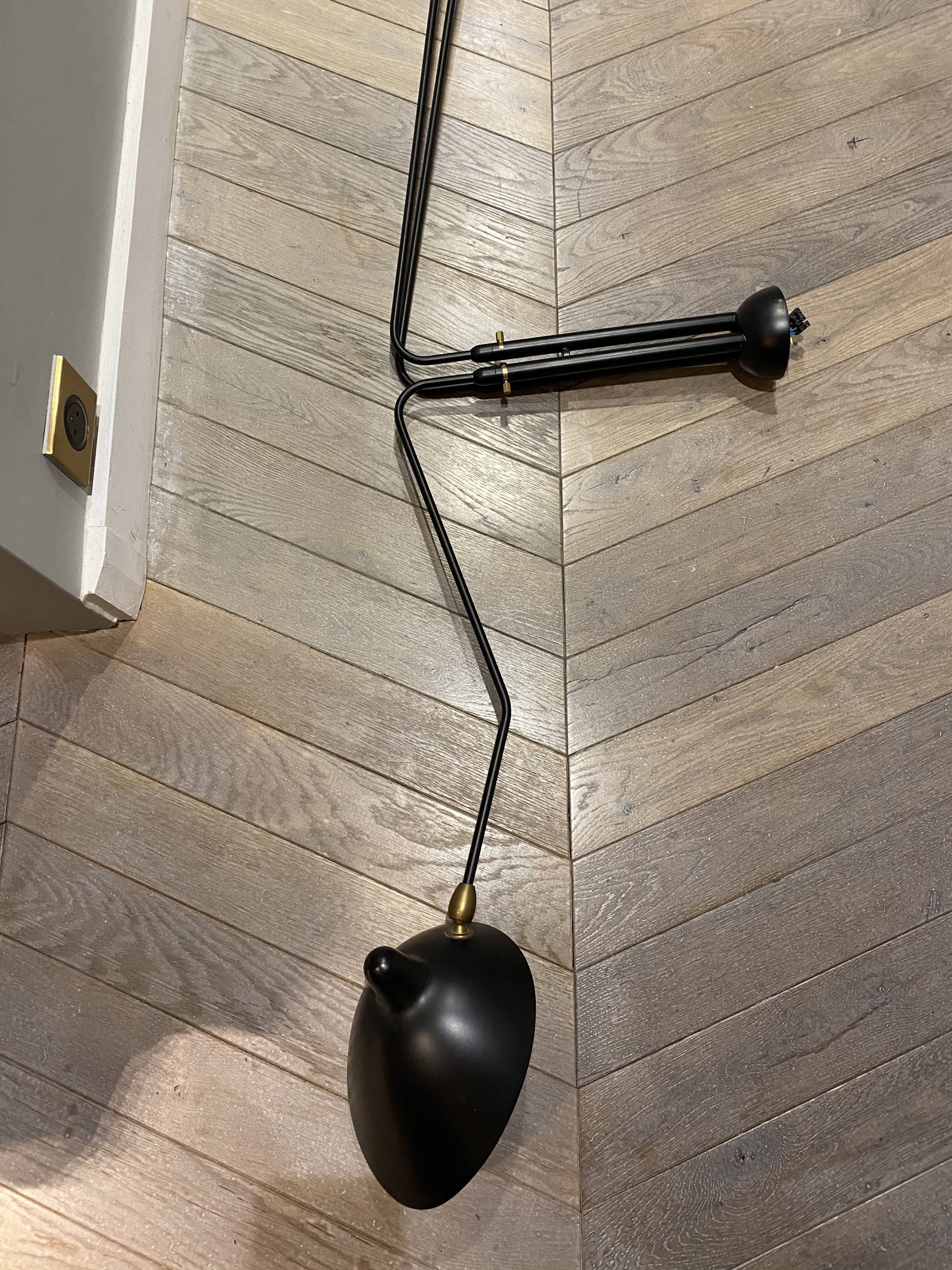 Ceiling light Serge Mouille 3 branches, Serge Mouille edition