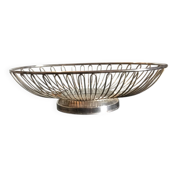 Silver-coloured metal basket