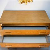 60s dresser, compass foot, light oak