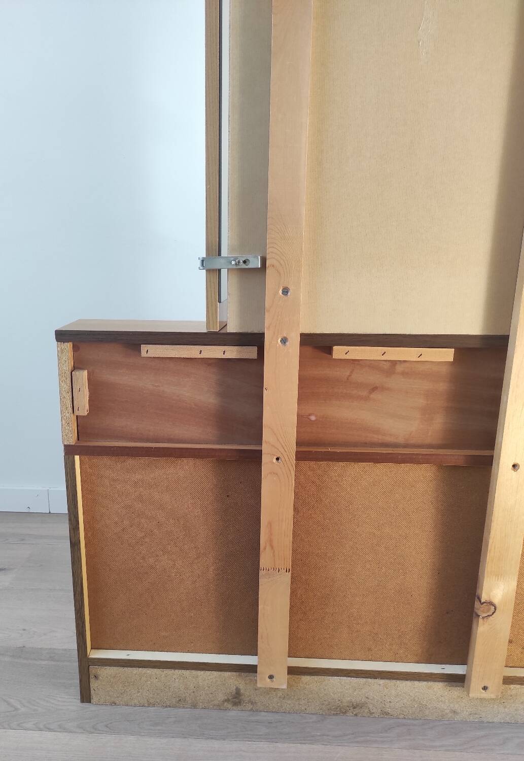 Vintage chest of drawers with triptych mirror, 60's