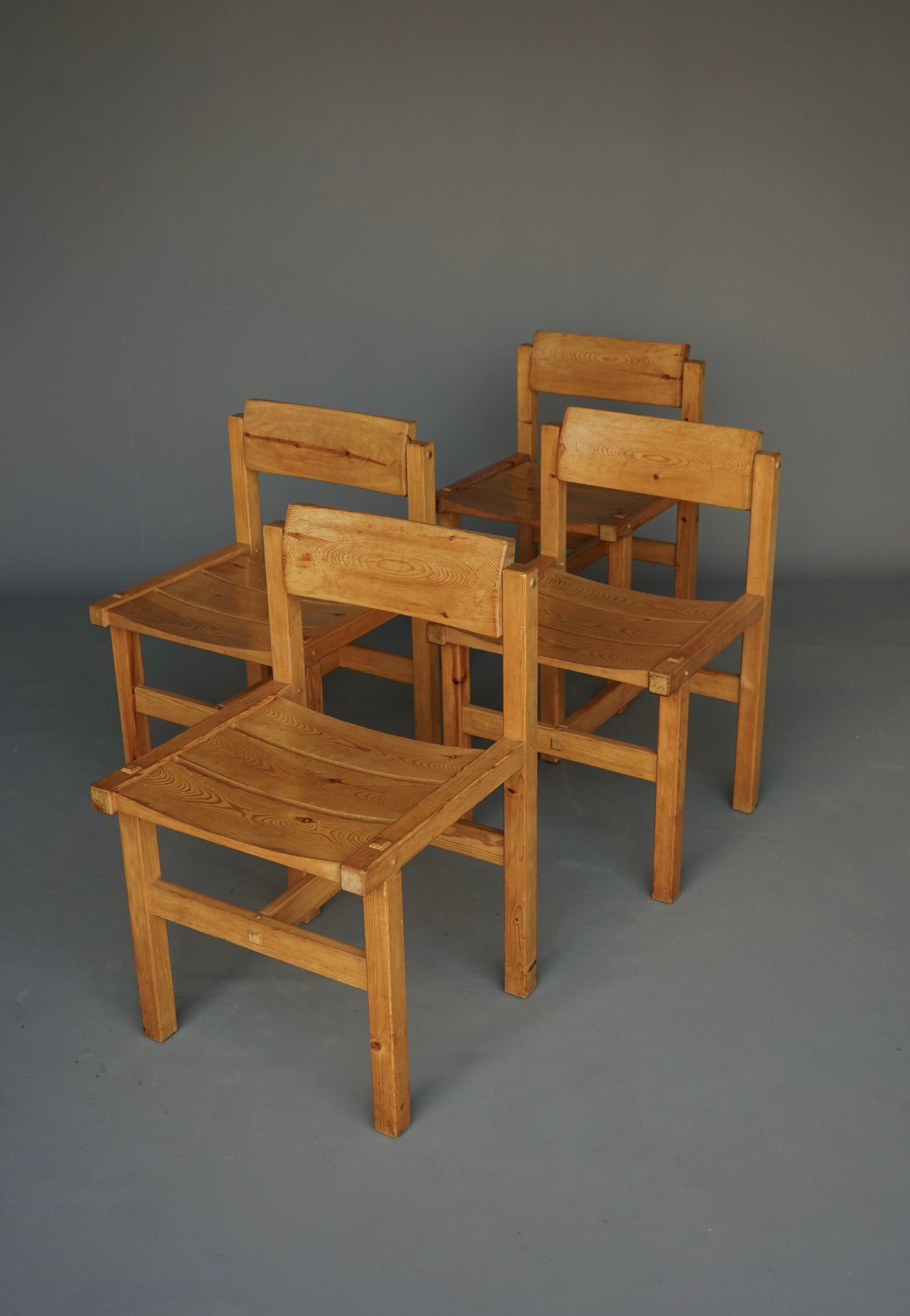 Pine Dining Set by Edwin Helseth for Strange Bruk, 1960s
