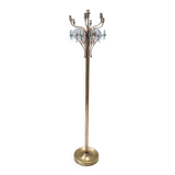 Brass and Glass Revolving Coat Rack, Italy