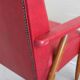 Fauteuil vintage en skaï rouge