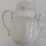 White earthenware teapot