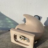 Vintage beige ceramic seashell lamp lol