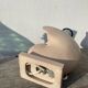 Vintage beige ceramic seashell lamp lol