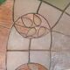 Mother-of-pearl and brass pendant light
