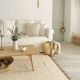 Tapis en coton recycle ecru 150 x 100 cm