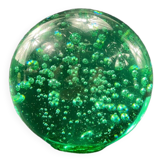 Ball/Sulphide Green Stained Glass Paperweight