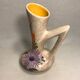 Former pitcher Vallauris enamelled Tess ceramic + painted flower Vintage