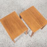 Midcentury Danish set of 3 side tables in oak by Severin Hansen for Haslev 1960s