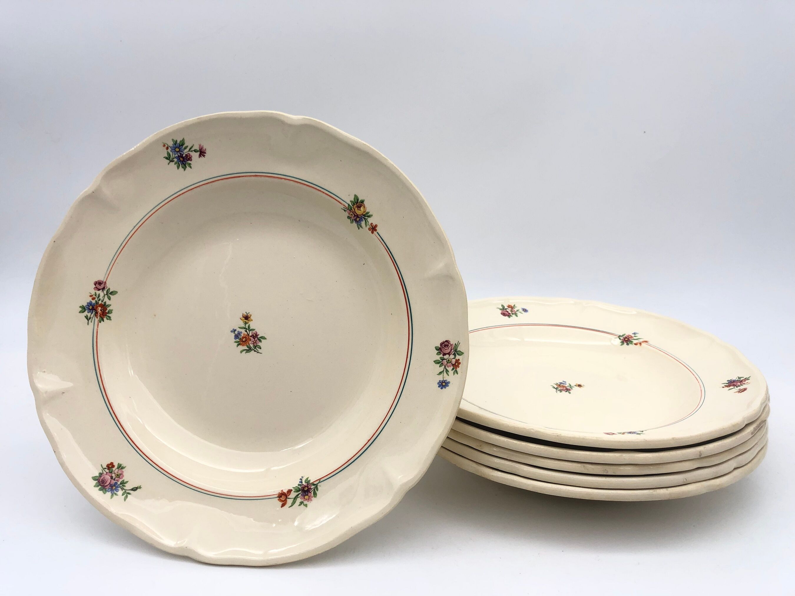 6 hollow plates "Moulin des Loups - Beauce model"