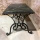 Robert merceris coffee table in wrought iron and 1940s marble