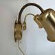 Pair of vintage adjustable wall lights, solid brass, Sweden 1960
